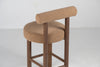 Aurelian Walnut Bouclé Bar Chair Detailed Fabric View 2