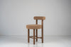Aurelian Walnut Bouclé Bar Chair Perspective View 2