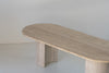 Aurelio Travertine Dining Table Detailed Top Texture View 5