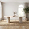 Aurelio Travertine Dining Table Indoor Perspective View 1