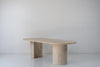 Aurelio Travertine Dining Table Perspective View 2