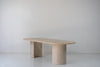 Aurelio Travertine Dining Table Perspective View 3