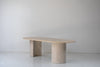 Aurelio Travertine Dining Table Perspective View 4