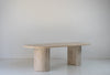 Aurelio Travertine Dining Table Perspective View 6