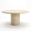 Aurelius Travertine Dining Table Front Perspective View 1