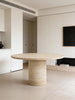 Aurelius Travertine Dining Table Indoor Perspective View 2