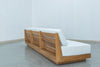 Austin 3 Seater Teak Sofa Back view