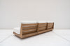 Austin 3 Seater Teak Sofa Back view