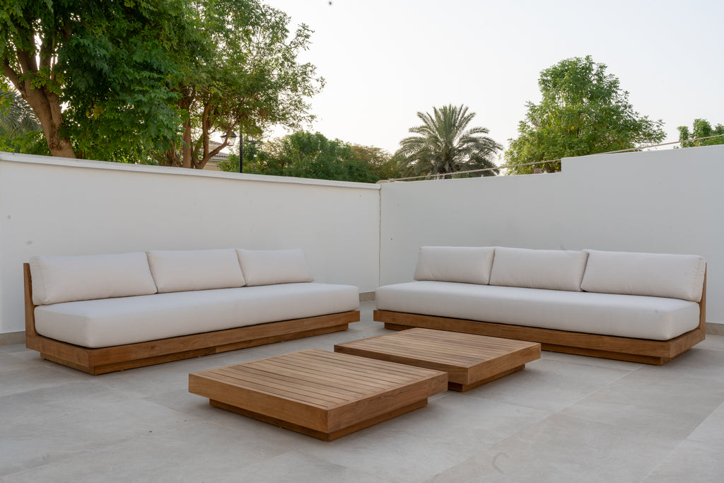 Austin 3 Seater Teak Sofa Customer Home