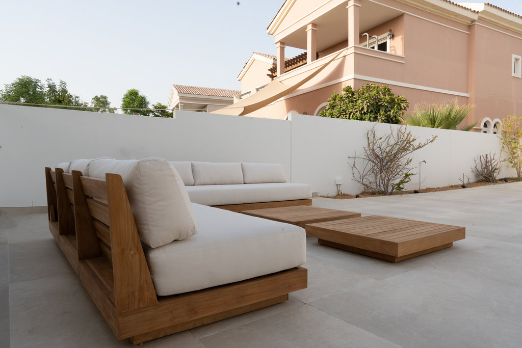 Austin 3 Seater Teak Sofa Customer Home