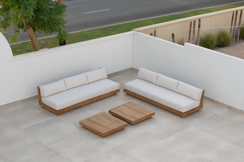 Austin 3 Seater Teak Sofa Customer Home