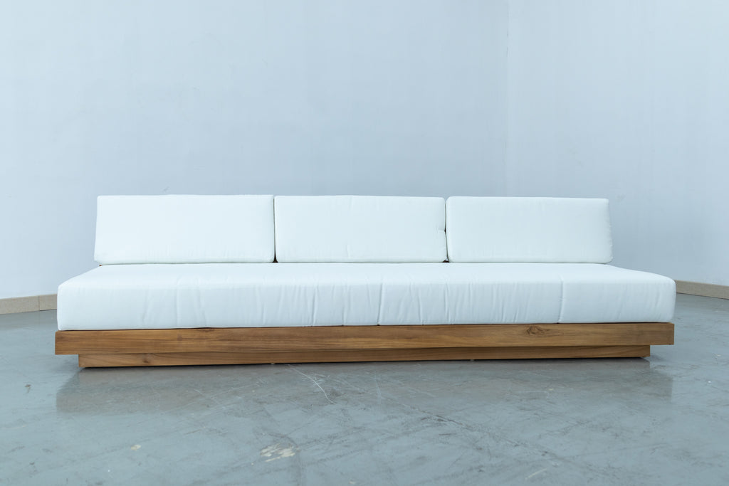 Austin 3 Seater Teak Sofa Front view