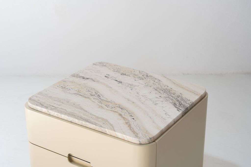 Avena Travertine Bedside Table Perspective View 5