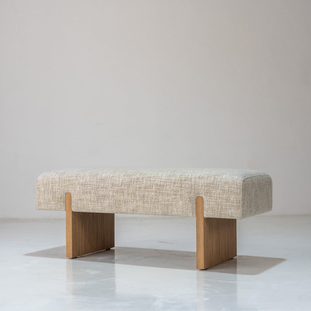 Avena Upholstered Bench Perspective View 1