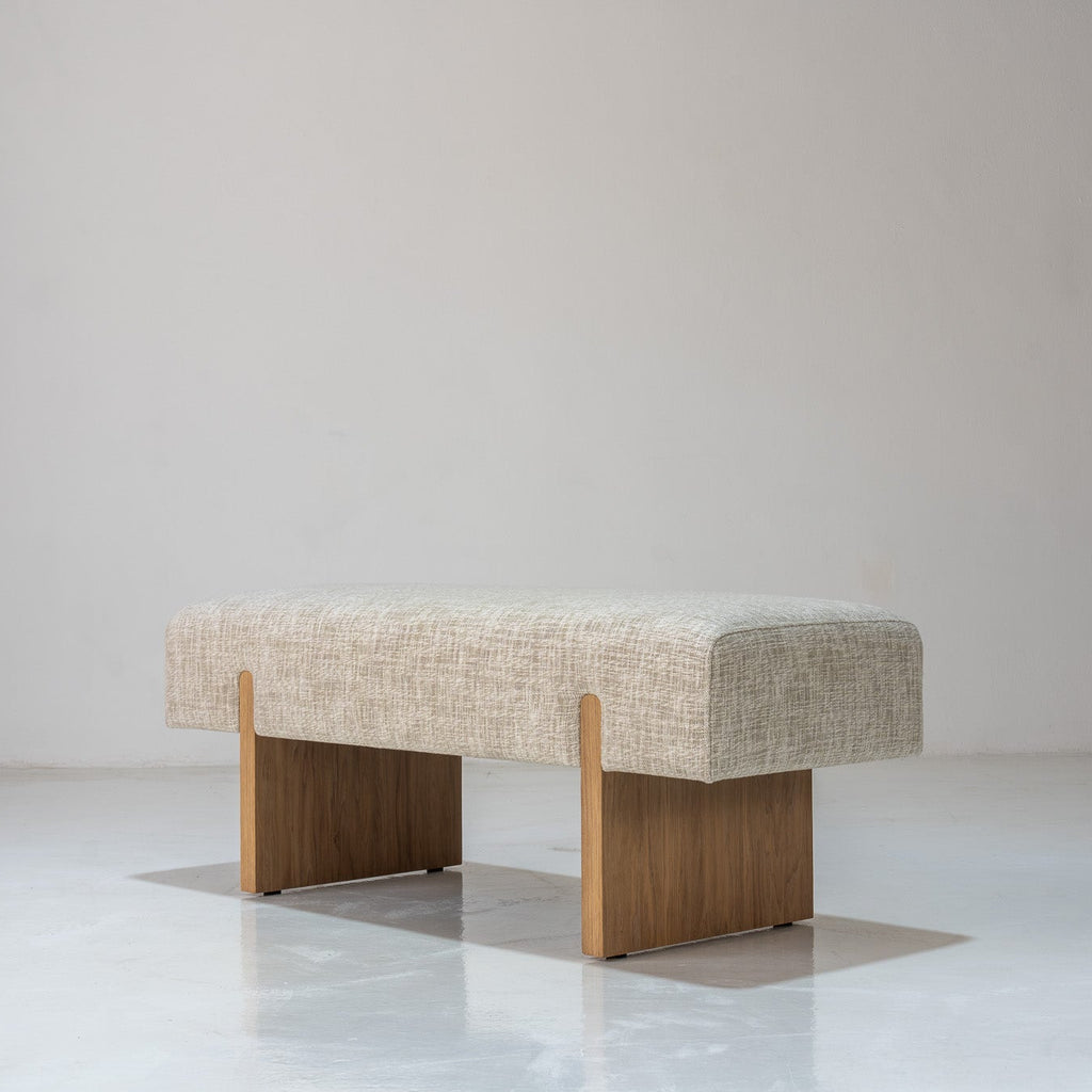 Avena Upholstered Bench Perspective View 2