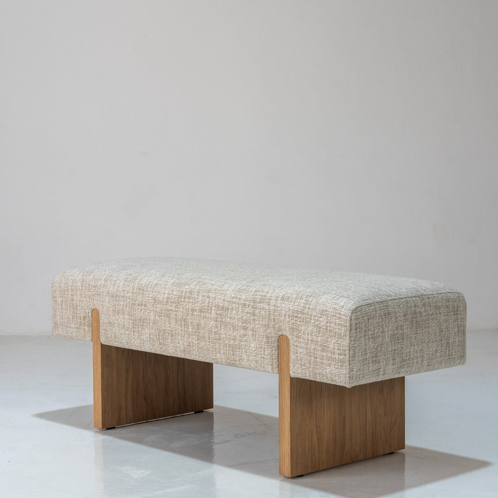 Avena Upholstered Bench Perspective View 3