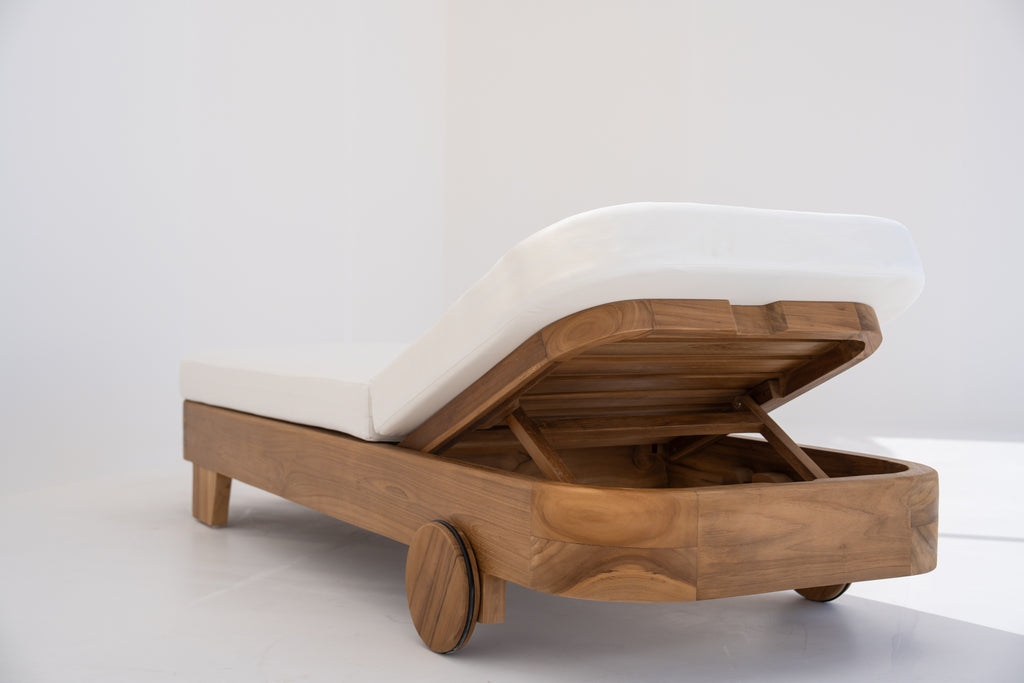Azzura Teak Sun Lounger Perspective View 10