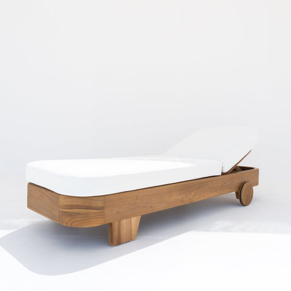 Azzura Teak Sun Lounger Perspective View 1