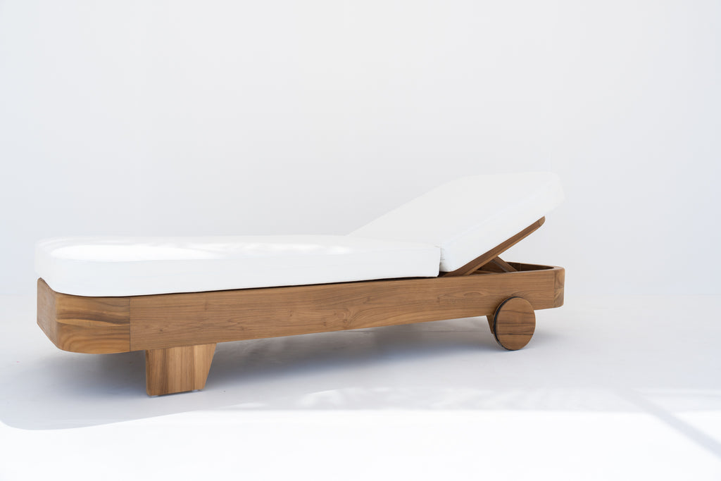 Azzura Teak Sun Lounger Perspective View 5