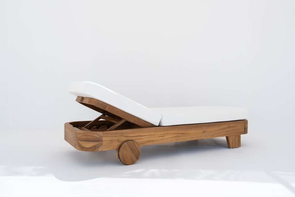 Azzura Teak Sun Lounger Perspective View 7