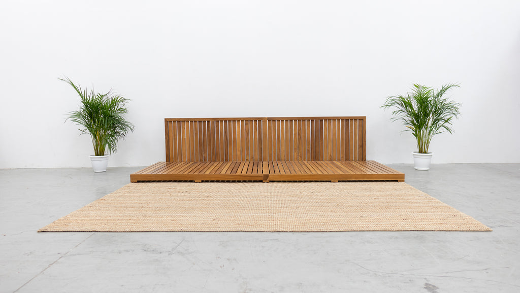 Bakoo Outdoor Teak Sofa Front view