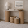Bavaria Oval Marble Console Table Indoor Perspective View 1
