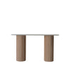 Bavaria Oval Marble Console Table White Background View