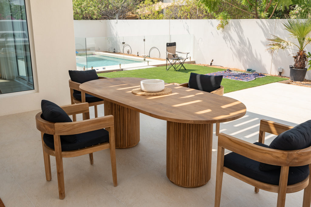 Bayside Teak Outdoor Dining Chair Customer Home 3
