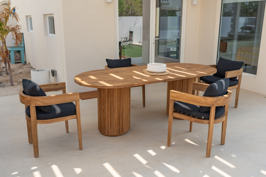 Bayside Teak Outdoor Dining Chair Customer Home 5