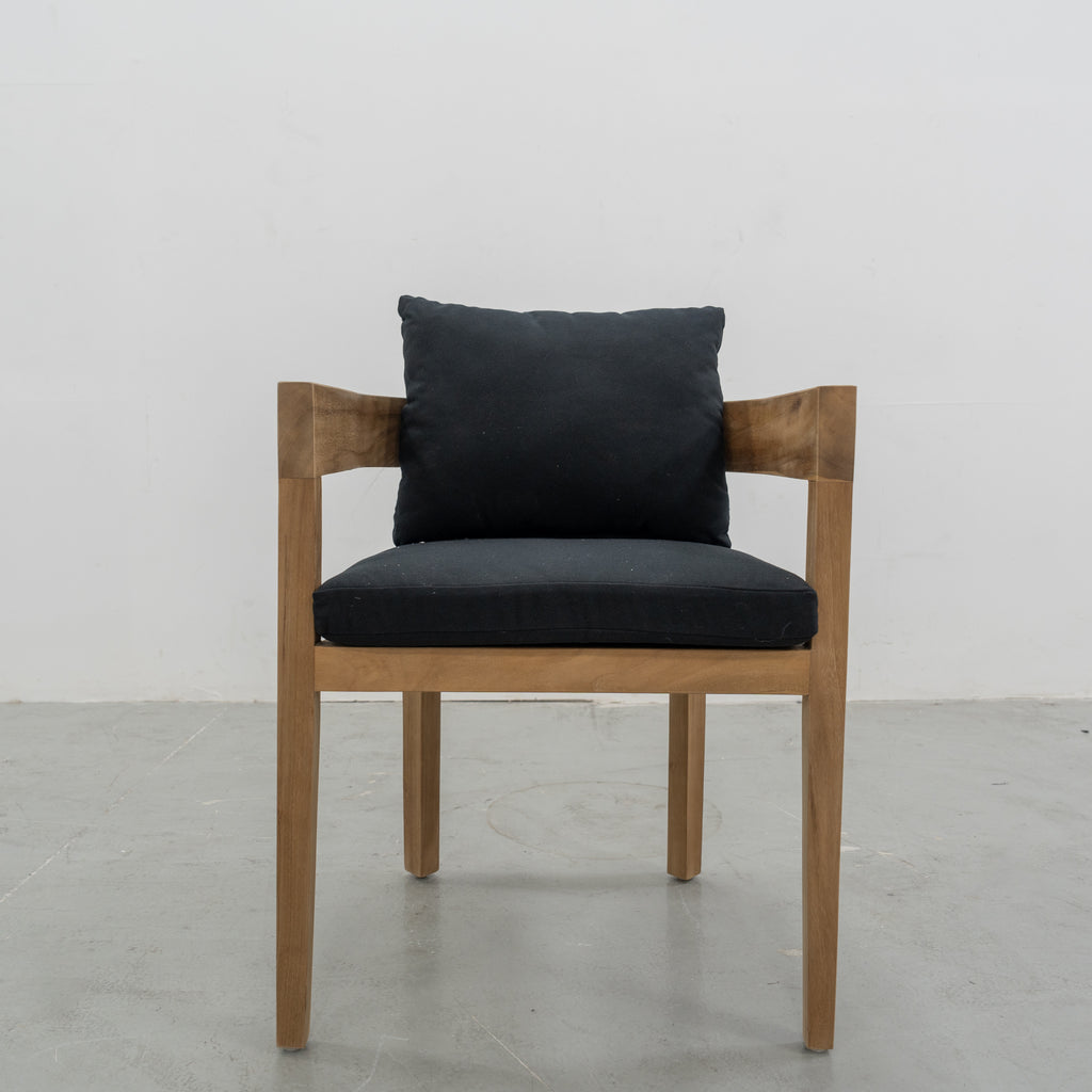 Bayside Teak Outdoor Dining Chair Front view 2