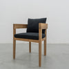 Bayside Teak Outdoor Dining Chair Side view