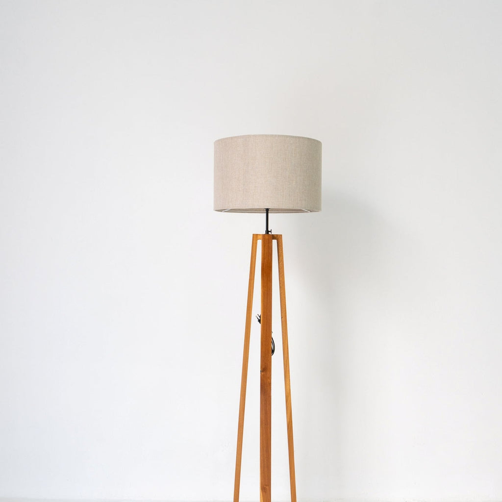 Beacon Wood Floor Lamp Front Perspective View 3