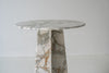 Belgravia Pedestal Marble Table Front Perspective View 2