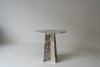 Belgravia Pedestal Marble Table Front Perspective View 3