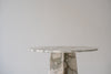 Belgravia Pedestal Marble Table Front Perspective View 4