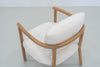 Belluno Oak Dining Chair Detailed Fabric Texture View 1