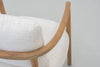 Belluno Oak Dining Chair Detailed Fabric Texture View 2