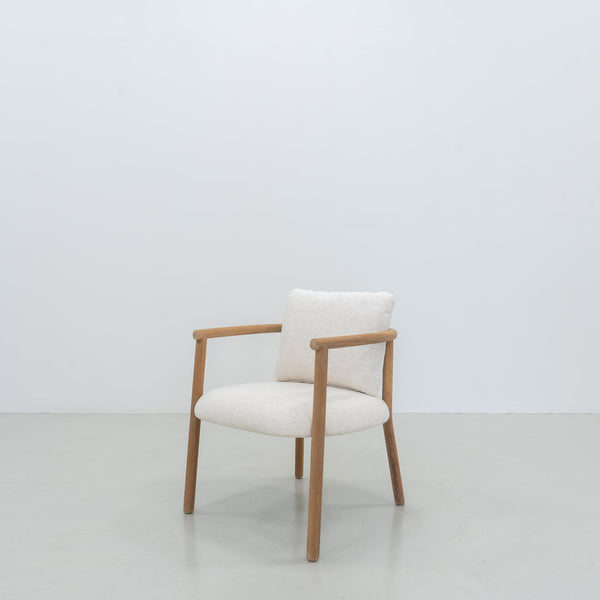 Belluno Oak Dining Chair Perspective View 1