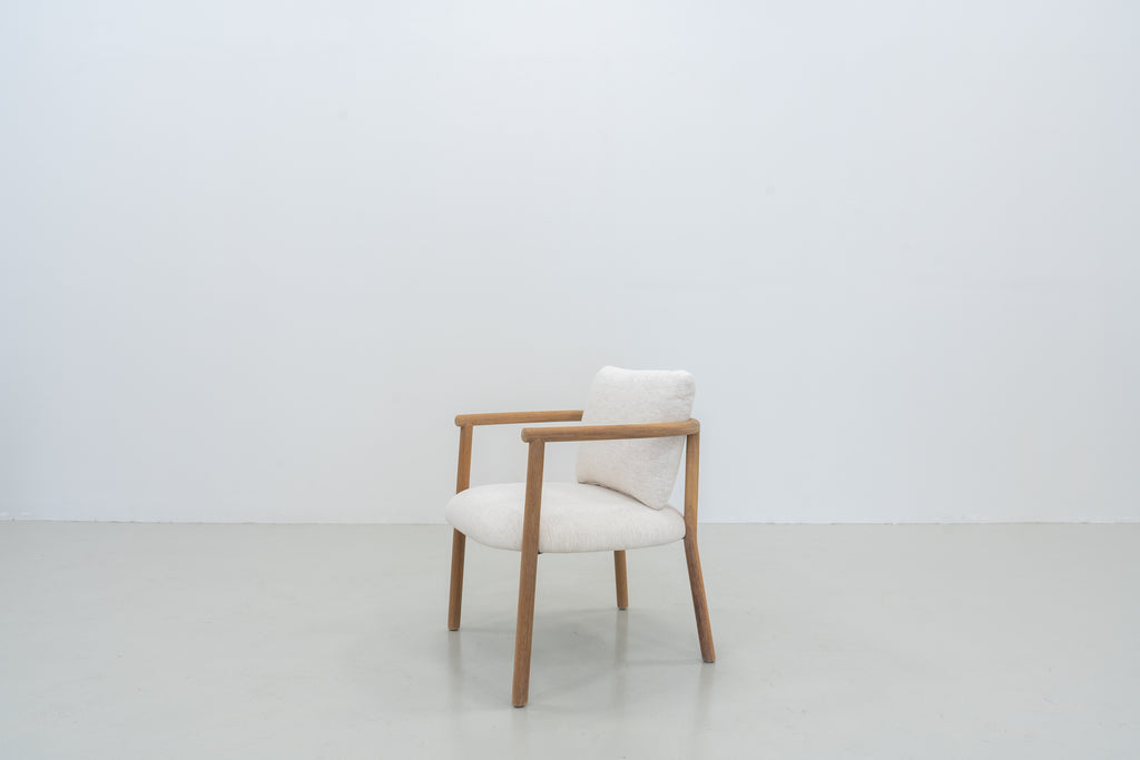 Belluno Oak Dining Chair Perspective View 2