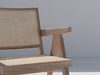 Bombay Cane Dining Chair - Whitewashed Oak Side view