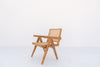 Bombay Teak & Cane Chair Side view