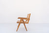 Bombay Teak & Cane Chair Side view 3
