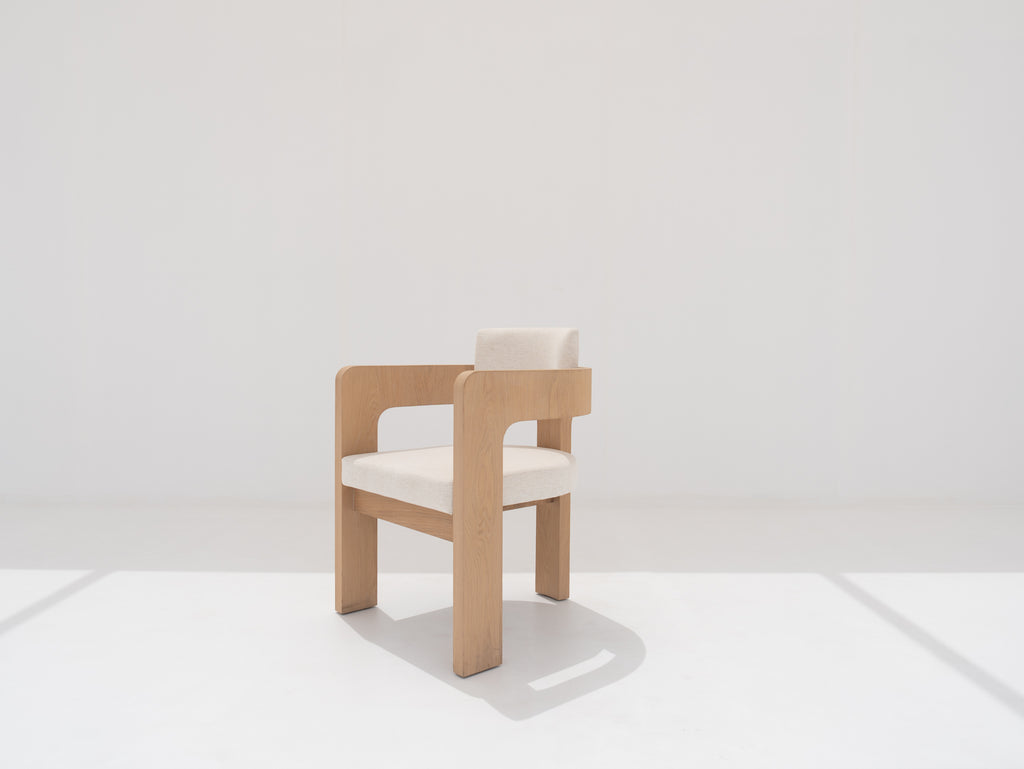 Bondi Oak Dining Chair Side view