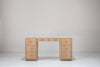 Bromley Oak Marble Top Dressing Table Front View 1