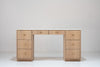 Bromley Oak Marble Top Dressing Table Front View 2
