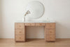 Bromley Oak Marble Top Dressing Table Indoor View 1