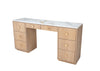Bromley Oak Marble Top Dressing Table White Background View 1