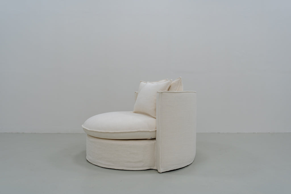 Bruges Linen Chair Perspective View 1