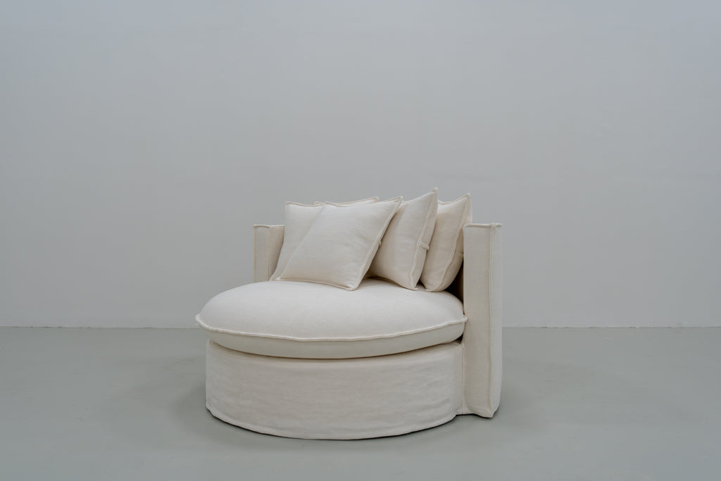 Bruges Linen Chair Perspective View 2