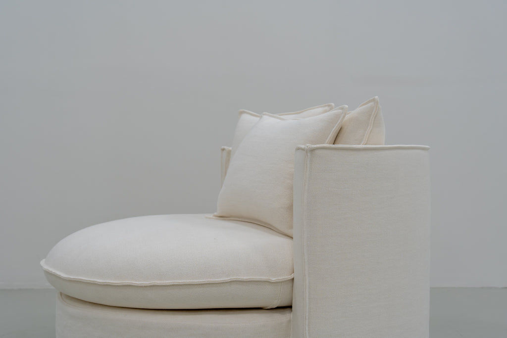 Bruges Linen Chair Perspective View 3